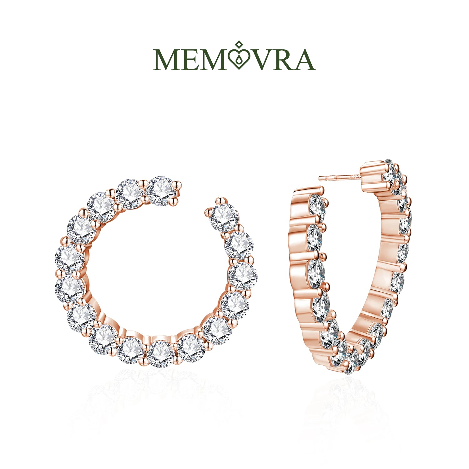 Eternal Shine Moissanite Hoop Earrings
